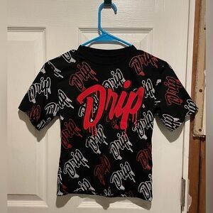 Bailey Apparel Boys Vibrant Black OG Hustle/Drip T-Shirt. Size (S/7-8). $6.